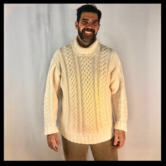 Indigo Palms Co Cable-knit Turtleneck Sweater XXL